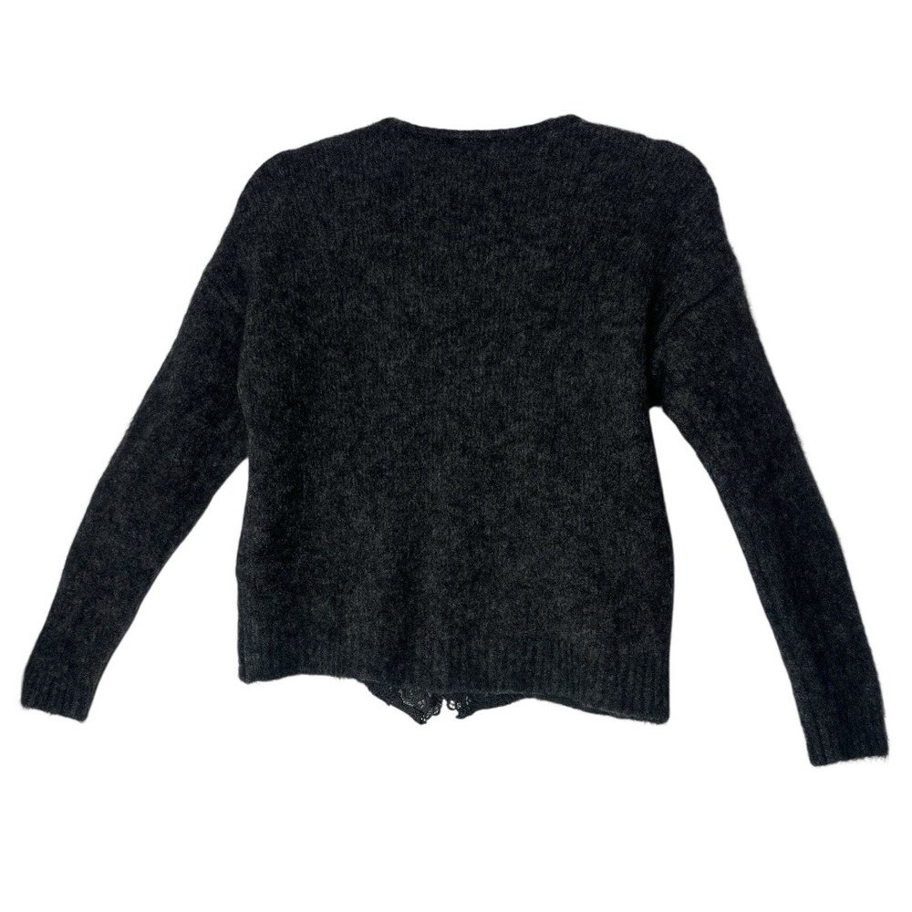 House of Harlow Sweater Cardigan Womens Small Lace Wool Mohair Blend Button Up - Picture 3 of 13